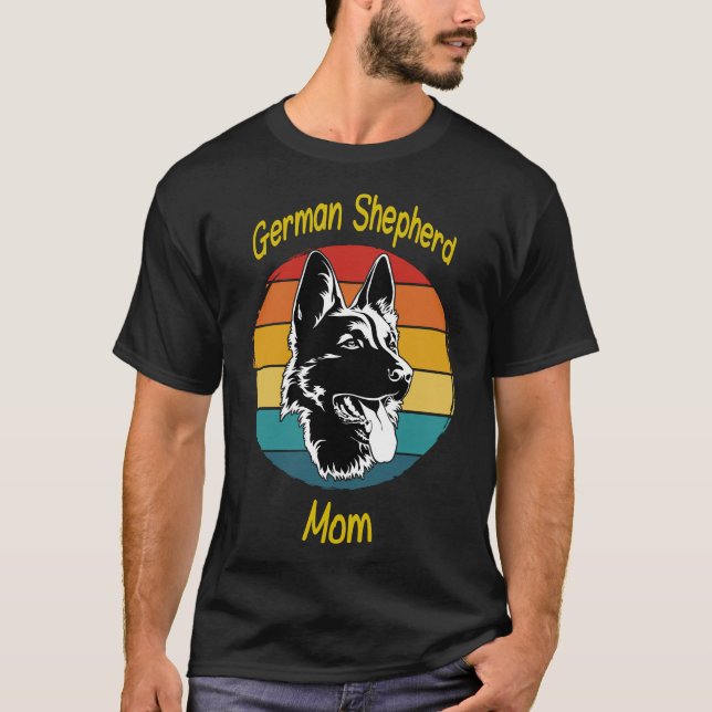 Tyska shepherd Mamma 1013 T Shirt (Framsida)