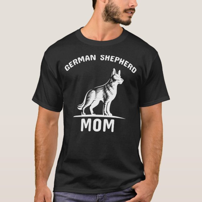 Tyska shepherd Mamma 33 T Shirt (Framsida)