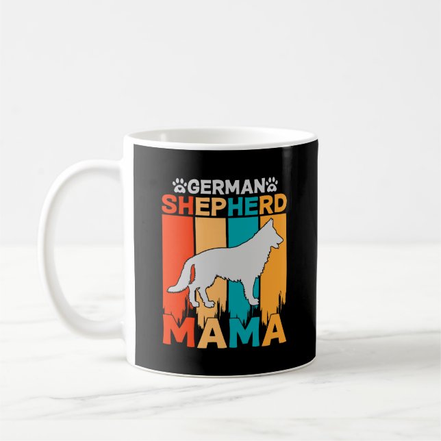 Tyska Shepherd MAMMA, Blue Brown Kaffemugg (Vänster)