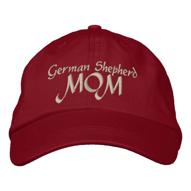 Tyska shepherd Mamma Gifts Broderad Keps (Framsida)