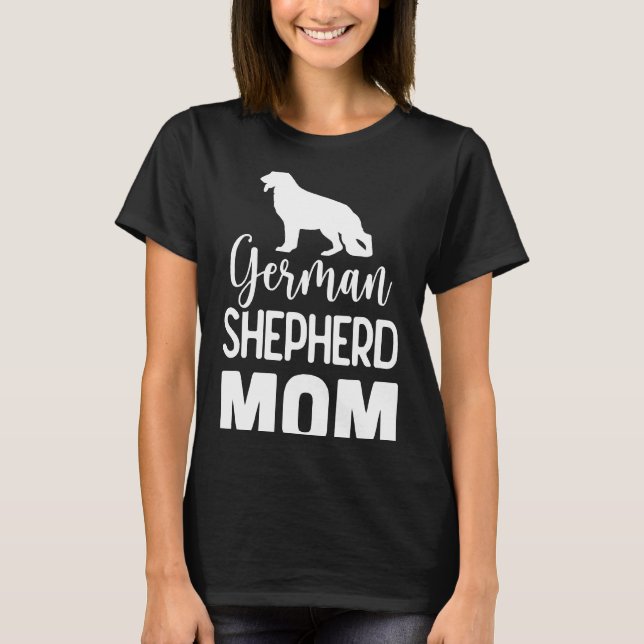 Tyska shepherd Mamma Hund 586 T Shirt (Framsida)