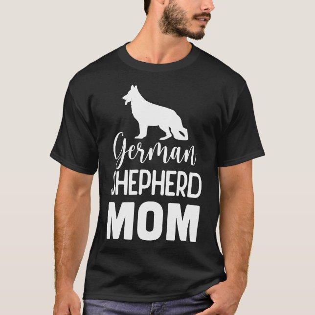 Tyska shepherd Mamma Hund 598 T Shirt (Framsida)