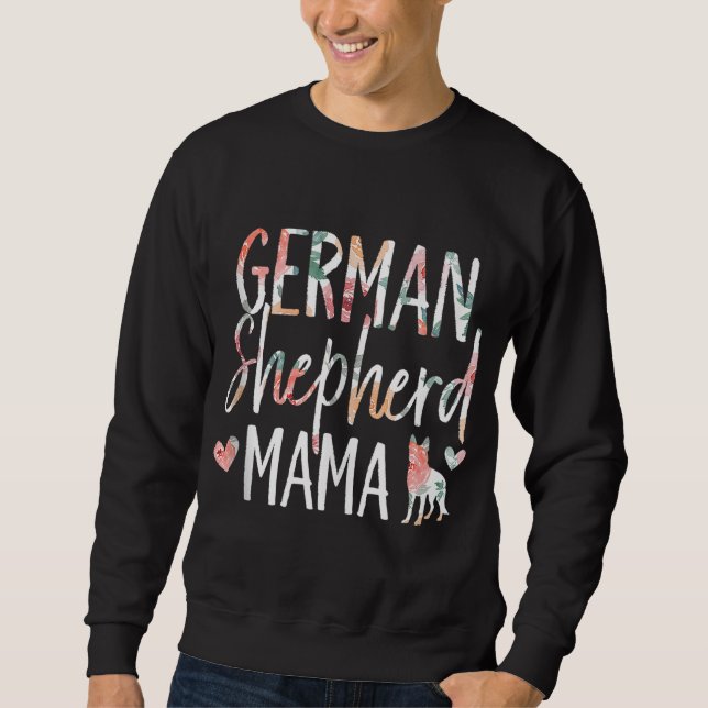 Tyska Shepherd Mamma Hund älskare för Mamma Owner  Lång Ärmad Tröja (Framsida)