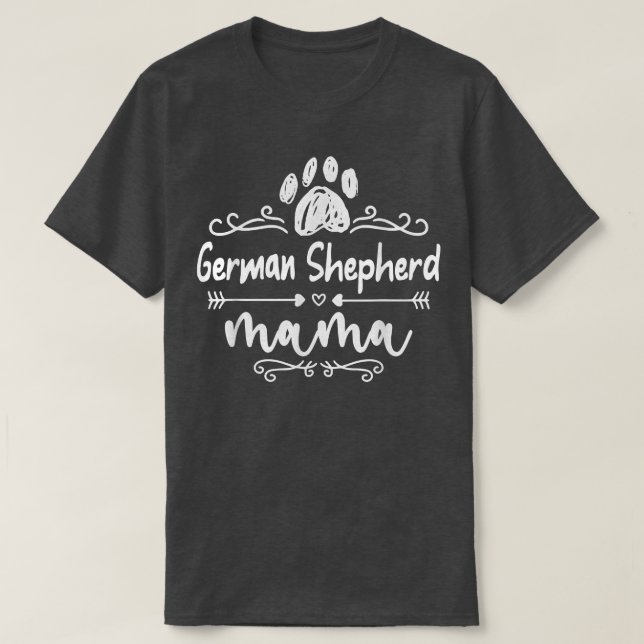 Tyska shepherd Mamma, Hund älskare German Shepherd T Shirt (Design framsida)