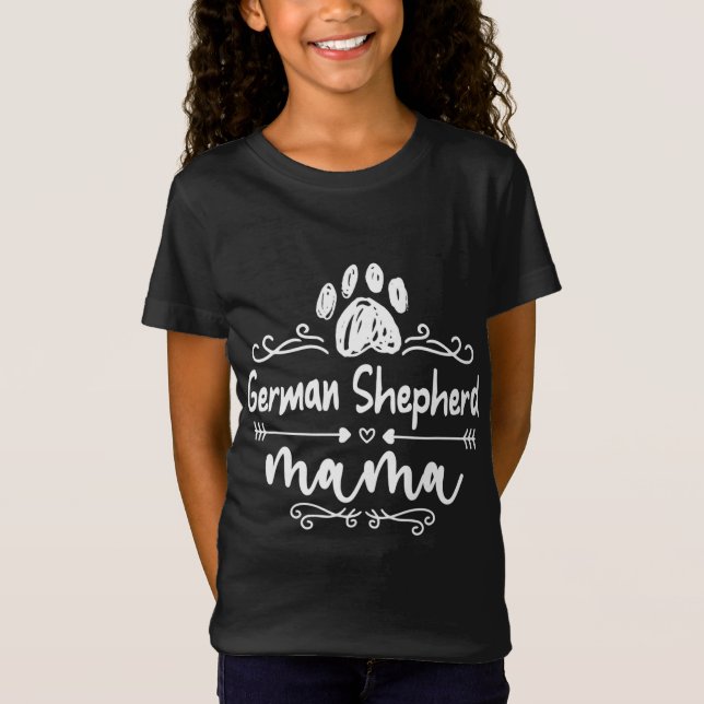 Tyska shepherd Mamma, Hund älskare German Shepherd T Shirt (Framsida)