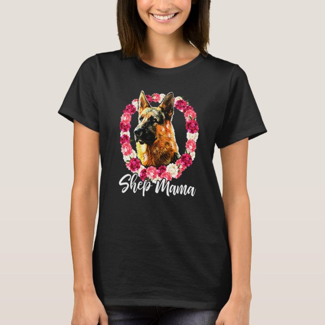 Tyska Shepherd Mamma Hund for Women T Shirt (Framsida)