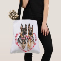 Tyska Shepherd Mamma Hund Parents Kärlek Watercolo