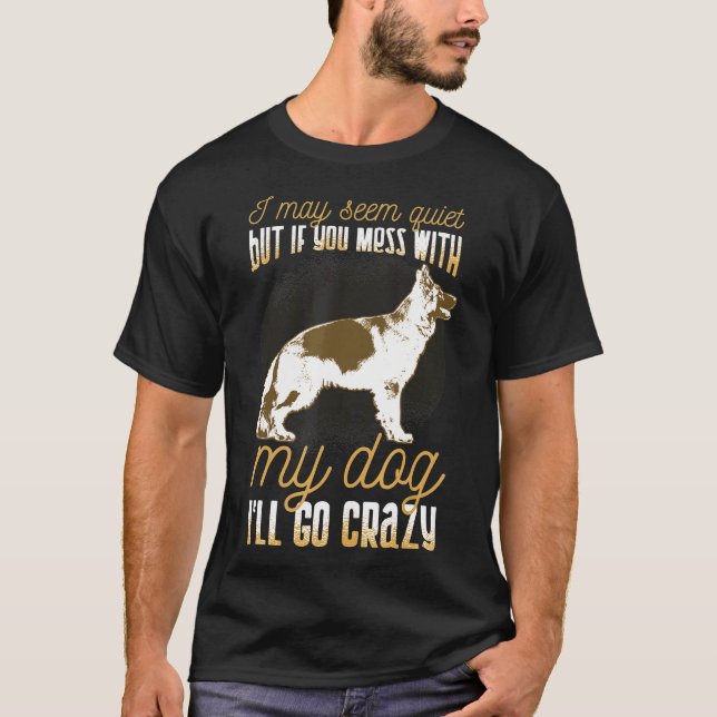 Tyska shepherd  med min Hund T Shirt (Framsida)