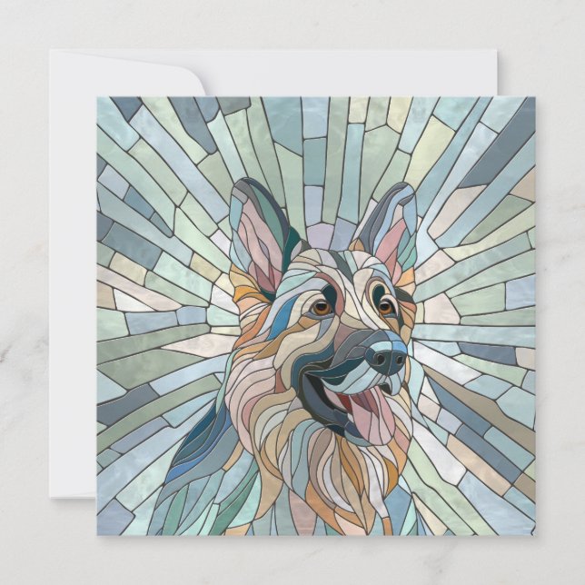 Tyska shepherd - Mosaic Art (Framsida)