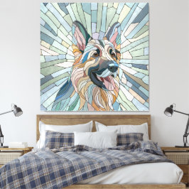 Tyska shepherd - Mosaic Art Canvastryck