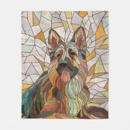 Tyska shepherd - Mosaic Art Fleecefilt