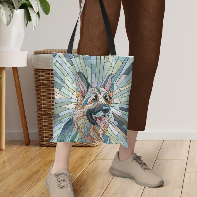 Tyska shepherd - Mosaic Art Tygkasse (Skapare uppladdad)