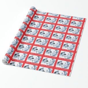 Tyska Shepherd och Jultomten God jul Presentpapper