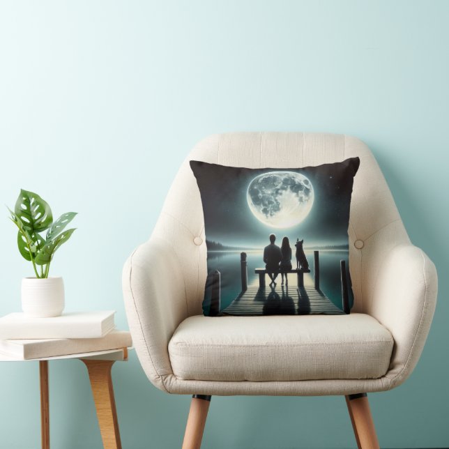 Tyska shepherd och par på en Dock Kudde (Stol)