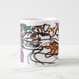 Tyska shepherd och ro art jumbo mugg