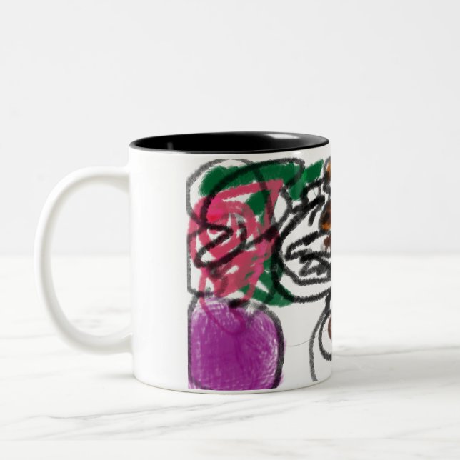 Tyska shepherd och ro art Två-Tonad mugg (Vänster)