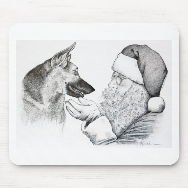 Tyska shepherd och Santa Musmatta (Framsidan)