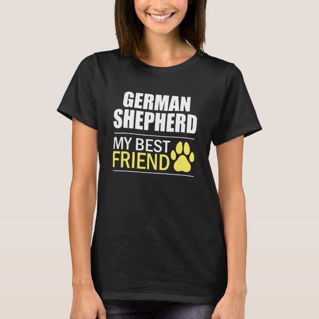 Tyska shepherd Owner Hund älskare German Shepherd  T Shirt (Framsida)