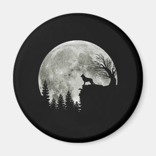 Tyska shepherd på berget Happy halloween Magnet