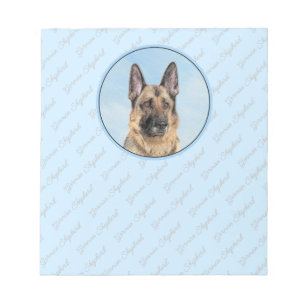 Tyska shepherd Painting - Cute Original Hund Art Anteckningsblock