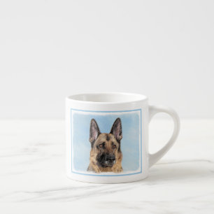 Tyska shepherd Painting - Cute Original Hund Art Espressomugg