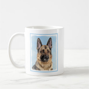 Tyska shepherd Painting - Cute Original Hund Art Kaffemugg