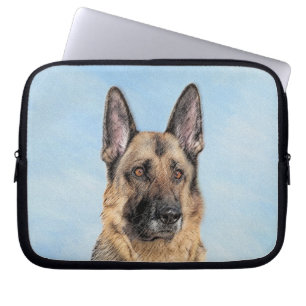 Tyska shepherd Painting - Cute Original Hund Art Laptop Fodral