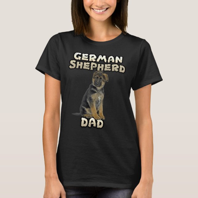 Tyska shepherd Pappa Far T Shirt (Framsida)