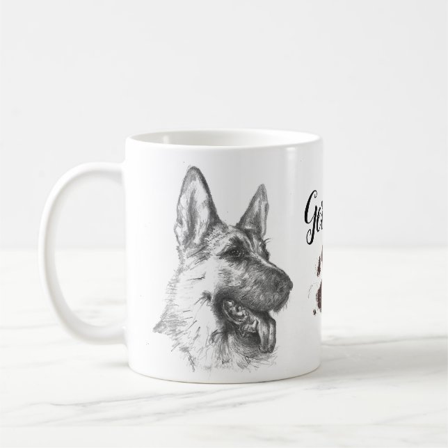 Tyska shepherd Pappa Kaffemugg (Vänster)