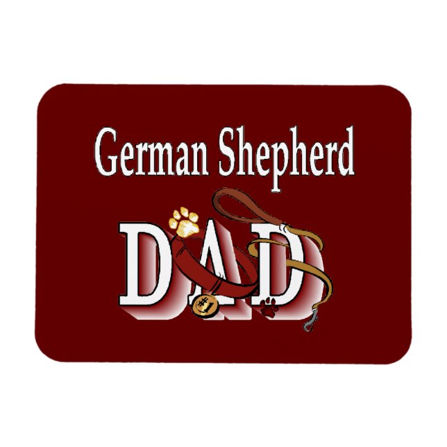 Tyska shepherd Pappa Magnet (Horisontell)