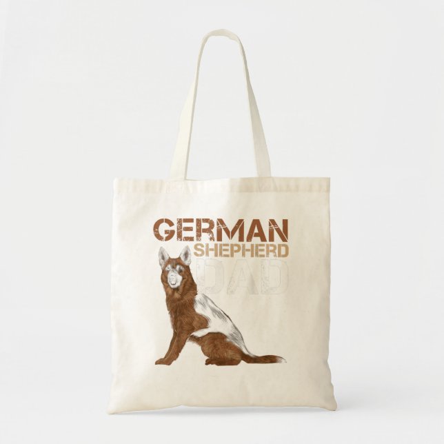 Tyska Shepherd Pappa Owner Shepard German Hund äls Tygkasse (Framsidan)