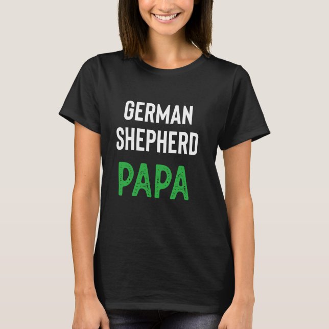 Tyska shepherd Pappa T Shirt (Framsida)