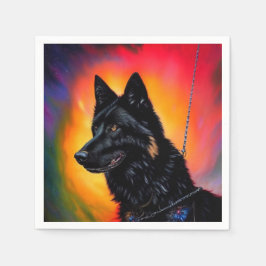 Tyska shepherd pappersservett