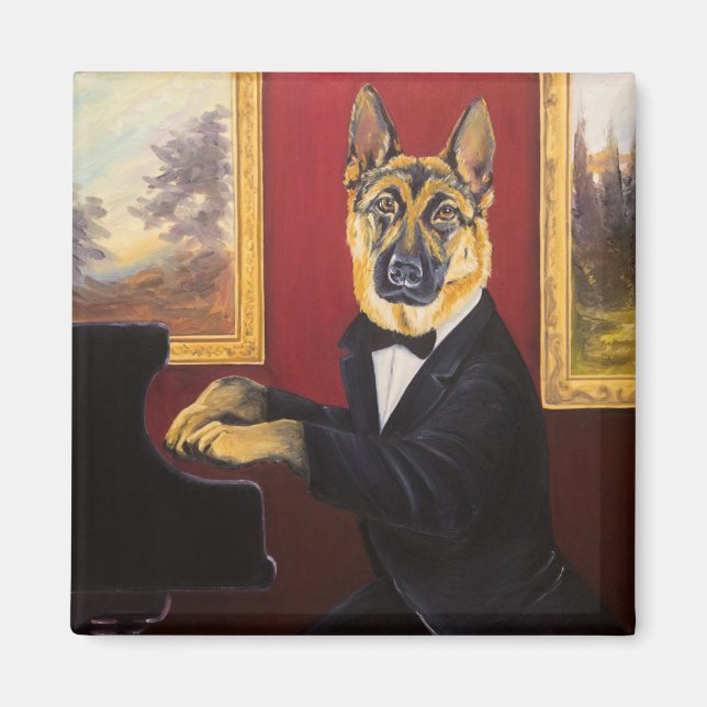 Tyska shepherd | Piano Waltz Magnet (Framsidan)