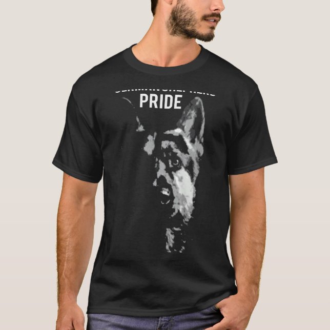 Tyska Shepherd Pride T Shirt (Framsida)