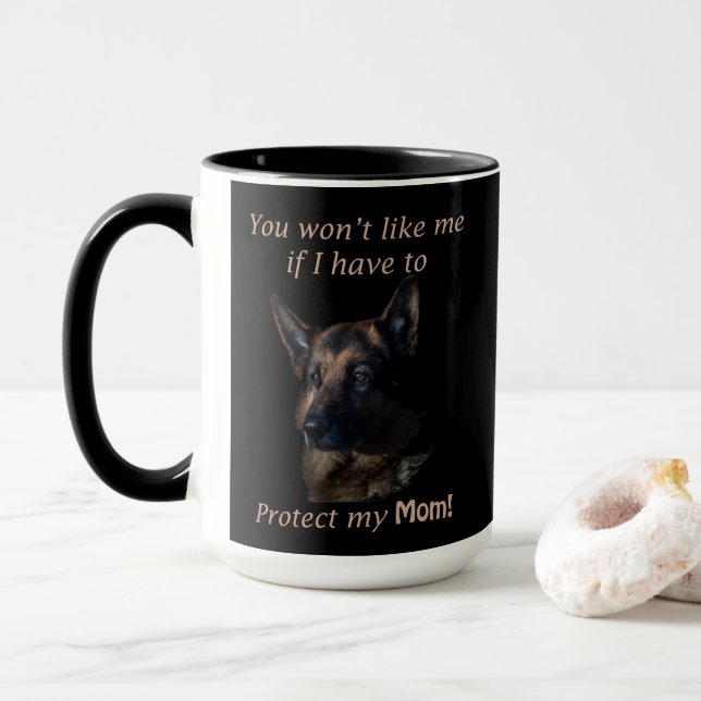 Tyska shepherd Protection My Mamma Mugg (Med munk)