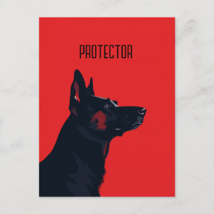 Tyska shepherd Protector Vykort