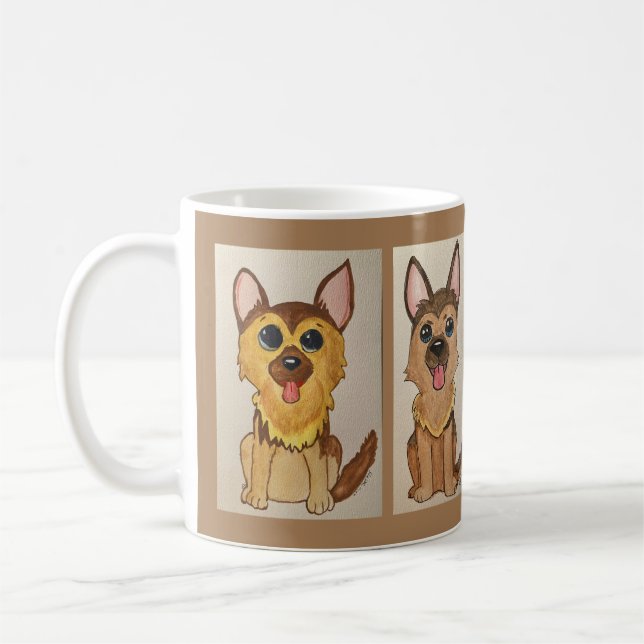 Tyska shepherd Puppies Kaffemugg (Vänster)