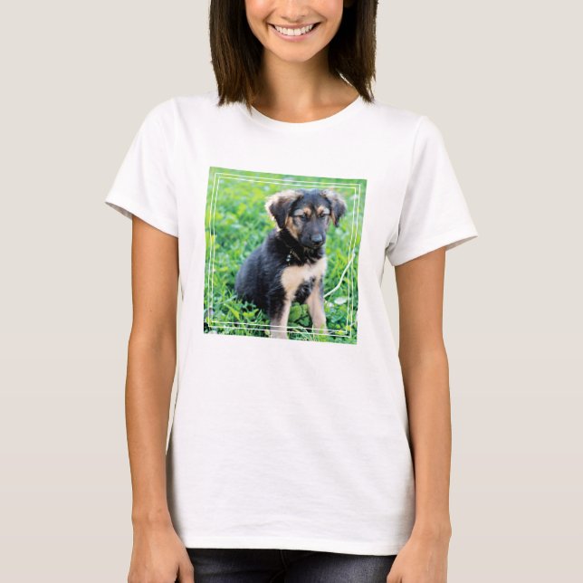 Tyska shepherd Puppy T Shirt (Framsida)