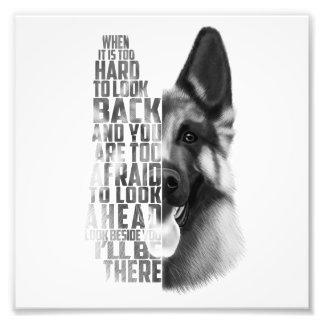 Tyska shepherd Quote, tyska Shepherd Art Fototryck
