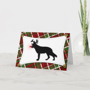 Tyska shepherd Reindeer-julkort Helgkort