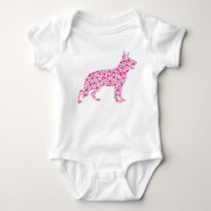 Tyska shepherd Rosa Hearts T Shirt
