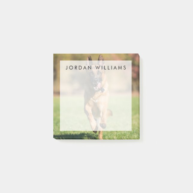 Tyska shepherd Running Post-it Block (Framsida)