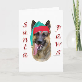 Tyska shepherd Santa Tass Helgkort