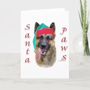 Tyska shepherd Santa Tass Helgkort