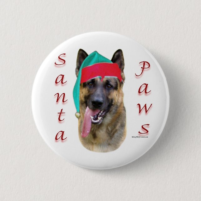Tyska shepherd Santa Tass Knapp (Framsida)