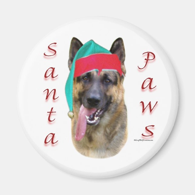 Tyska shepherd Santa Tass Magnet (Framsidan)