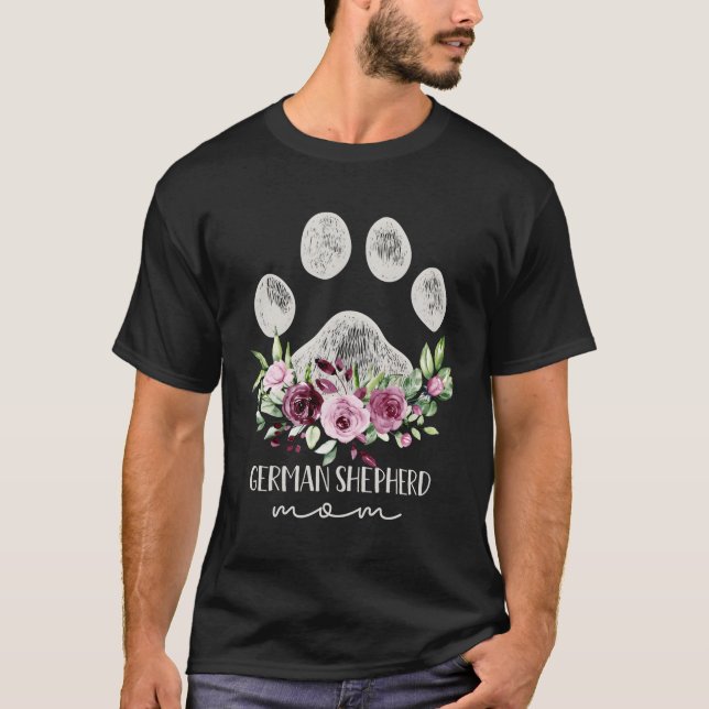 Tyska shepherd Shirt Hund älskare Gifts Gsd Mamma T Shirt (Framsida)