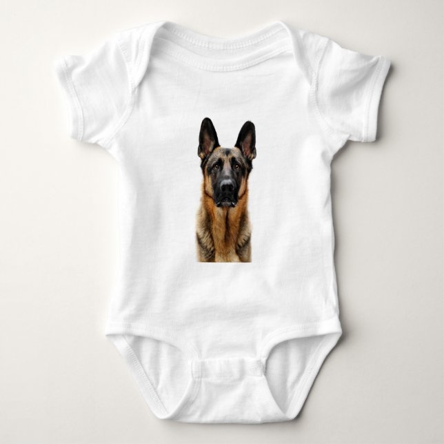 Tyska shepherd Sitta uppåt T Shirt (Framsida)