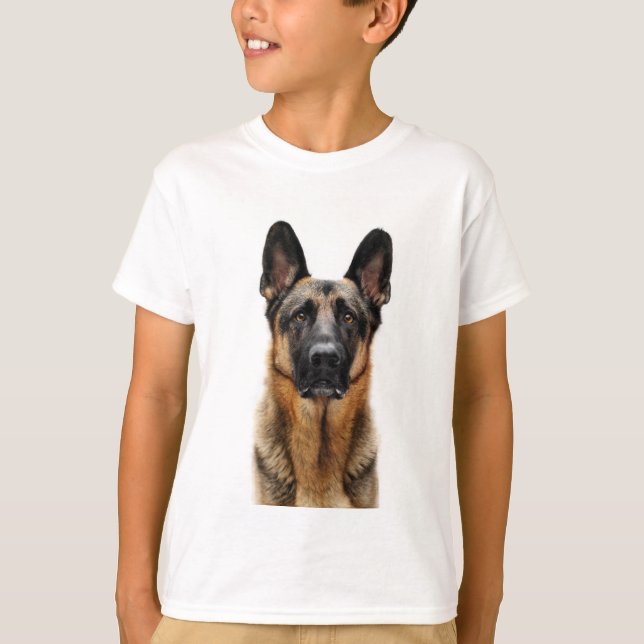 Tyska shepherd Sitta uppåt T Shirt (Framsida)